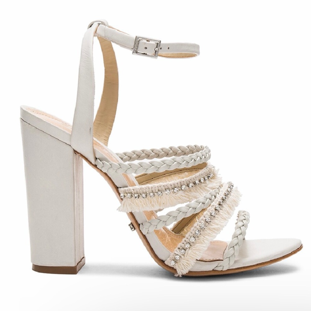 NEW SCHUTZ REVOLVE IVORY SANDALS - Picture 3 of 13